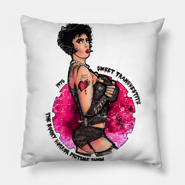 The Rocky Horror Picture Show Pillow by Inking Imp