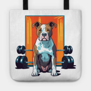 Muscle-bound Amstaff: Powerlifting Companion Tote