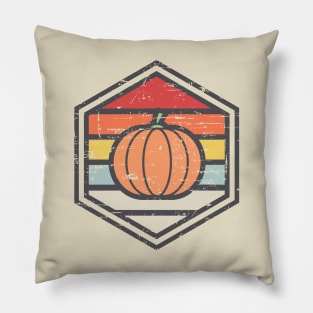 Retro Badge Pumpkin Light Pillow