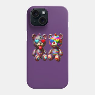 Trippy teddy bear Phone Case