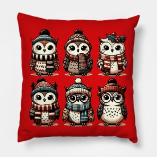 Hoot Hoot: Winter Owls Pillow