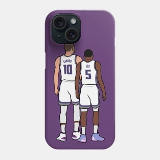 Domantas Sabonis and De'Aaron Fox Back-To Phone Case