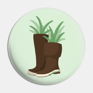 Deer Fern Rain Boots Pin