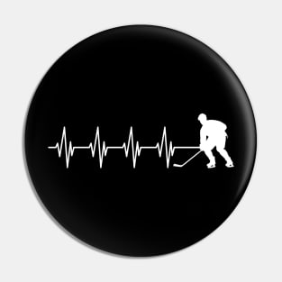 Ice Hockey Heartbeat w Pin