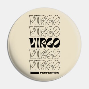 Black Virgo retro design Pin