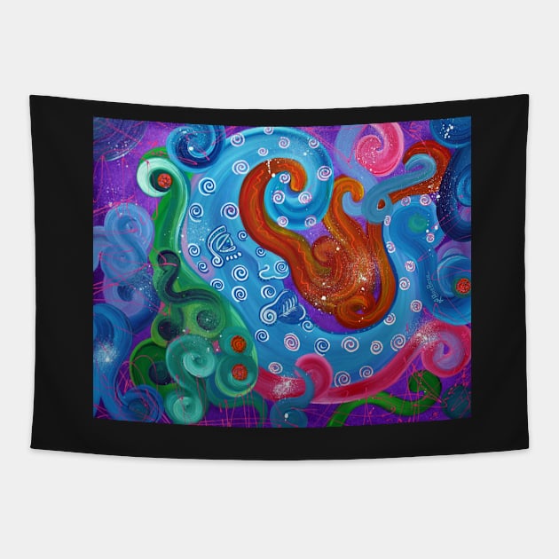 Magic Moon Tapestry by barbosaart