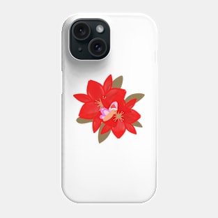 Christmas Flower and Butterfly Phone Case