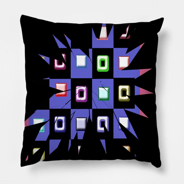 New Minimalist geomatric star shape colorful design Pillow by Devshop997