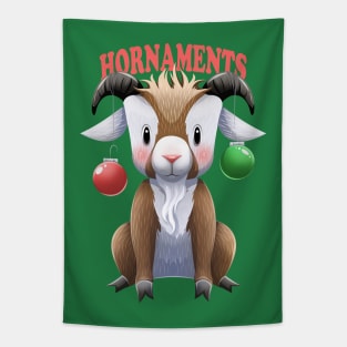 Hornaments Christmas Goat Tapestry