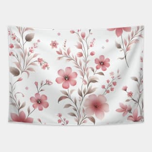 Pink Flowers Tapestry