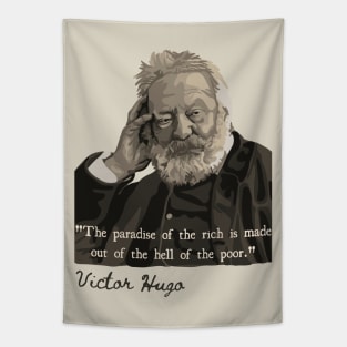 Victor Hugo Portrait and Quote Tapestry