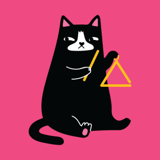 Triangle Cat - Pocket T-Shirt