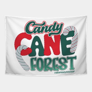 Candy Cane Forest, Elf ©GraphicLoveShop Tapestry