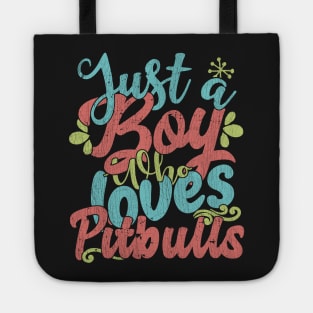 Just A Boy Who Loves Pitbulls dog Gift product Tote
