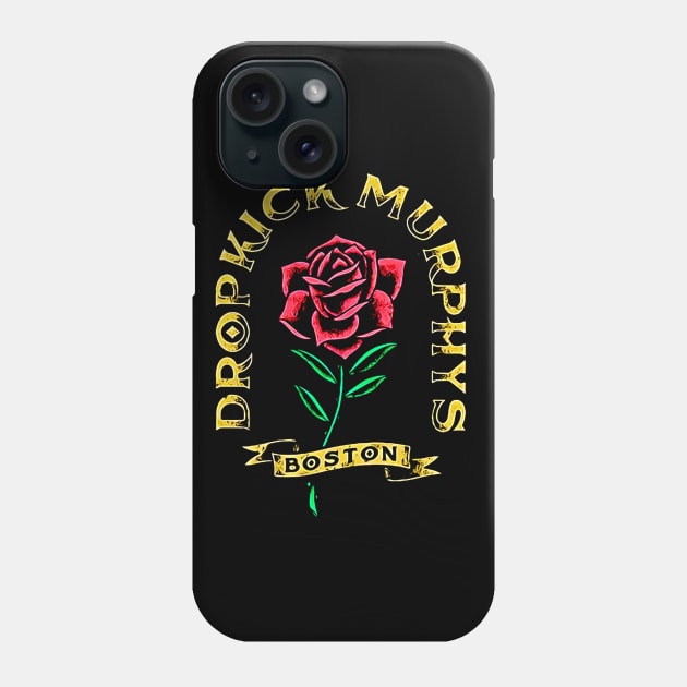 Flower rose boston punk band Phone Case by WalkTogether