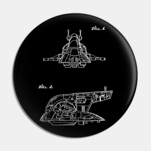 Toy Spaceship Vintage Patent Drawing Pin