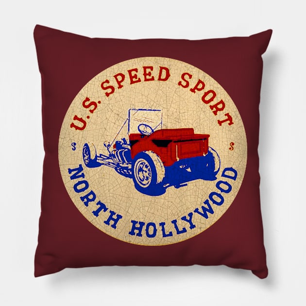 US Speed Sport Pillow by Midcenturydave