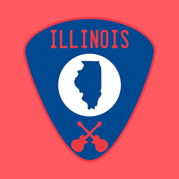 Illinois Guitar Pick by fearcity