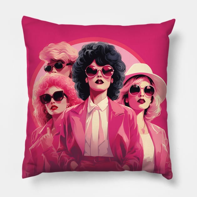 Grease Rise Of The Pink Ladies Pillow by Acid_rain