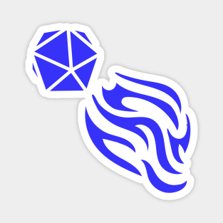 Reckless Attack Podcast Dice Logo Dark Blue Magnet