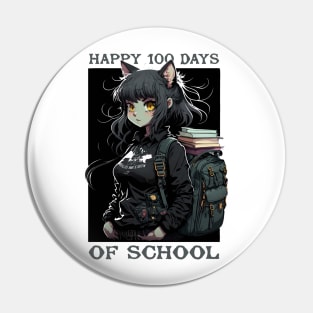 Happy 100 Days Of School anime girls Pin