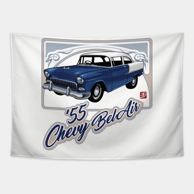 '55 Chevy Bel Air Tapestry by D.H. Kafton Studio