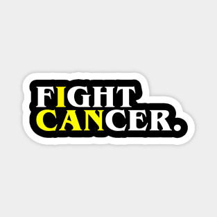 Fight Cancer (I Can), Yellow T-Shirt Magnet