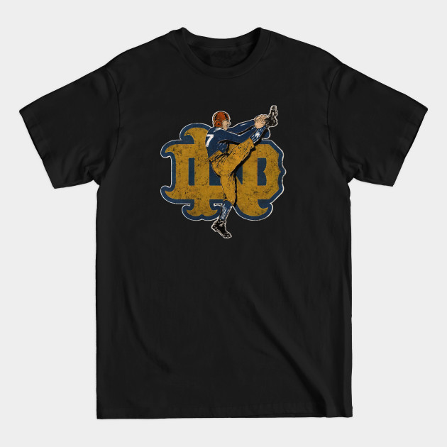 Vintage Football Player Kicking - Notre Dame - T-Shirt Vintage Football Player Kicking - Notre Dame - T-Shirt