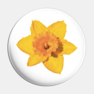 Yellow Daffodil Flower Pin