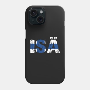 Isa Father Finnish Dad Flag Distressed Phone Case