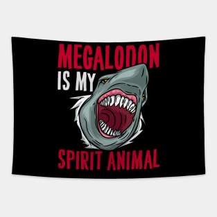 Megalodon is my Spirit Animal - Prehictoric Shark Tapestry