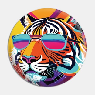 Tiger Shades: The Stylish and Enigmatic Feline in Sunglasses Pin