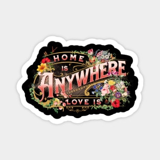 Home Is Anywhere Quote Citation Inspiration Message Phrase Magnet