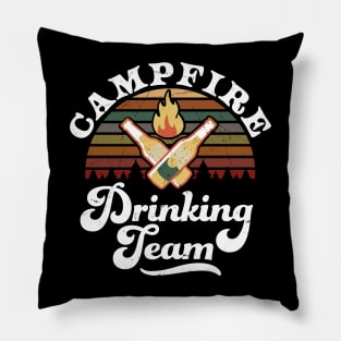 Campfire Drinking Team Camping Pillow