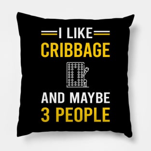 3 People Cribbage Crib Pillow