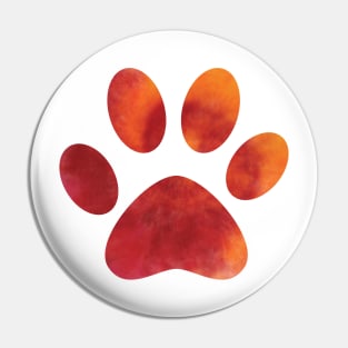 Tie Dye Dog Paw Pin