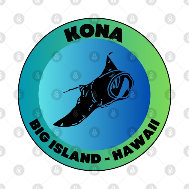 Kona Manta Ray - Big Island Hawaii by DW Arts Design