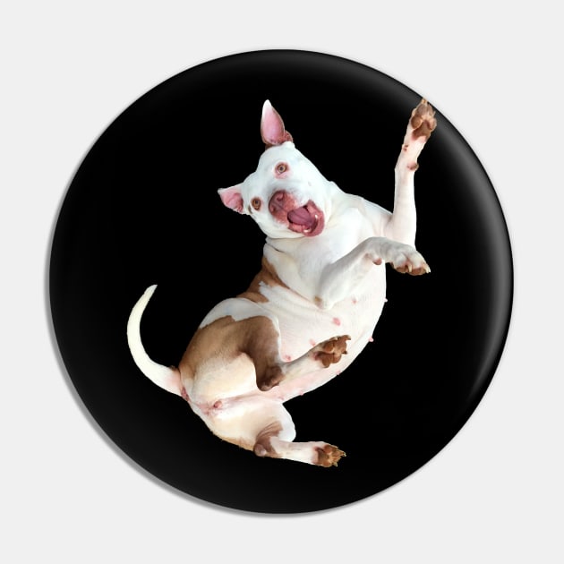 Happy Pitbull sticker Pin by LG