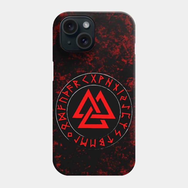 Valknut Norse Symbol Phone Case by Scar