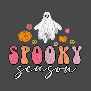 Groovy Ghost Spooky Season Vintage Retro T-Shirt