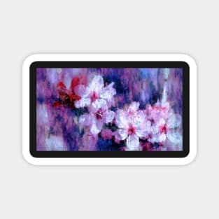 Pretty Almond Blossom Watercolor Magnet