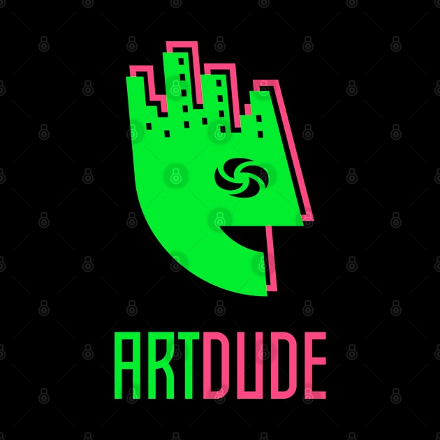 YourArtDude Logo In Lime And Magenta by yourartdude