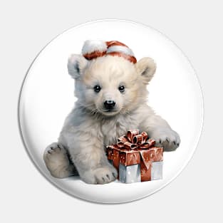 Christmas Polar Bear Pin