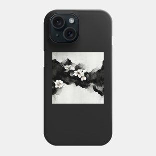 Black ink and blossoms Phone Case