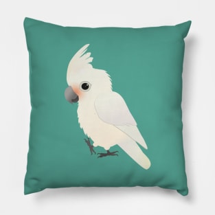 Goffin' s cockatoo digital illustration Pillow