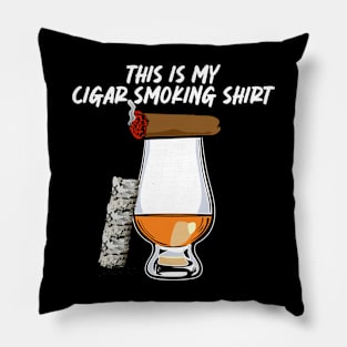 Cigar smoking shirt Pillow