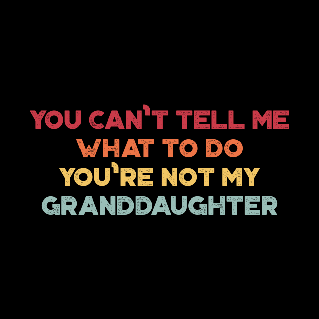 You Can't Tell Me What To Do You're Not My Granddaughter Funny Vintage Retro (Sunset) by truffela