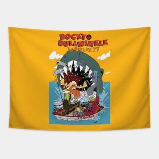 Rocky and bullwinkle Vintage Tapestry