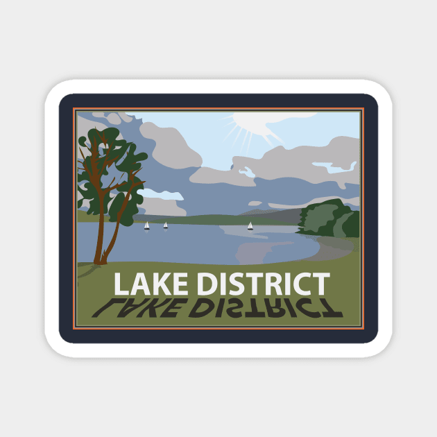 Lake District Cumbria England UK. Lake Windermere Magnet by ownedandloved