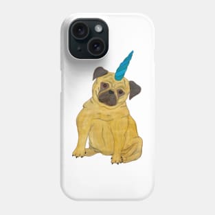 Uni-pug, Pug With Unicorn Horn Phone Case